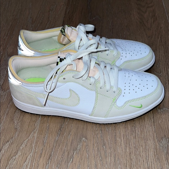 Nike Air Jordan White and Green Sneakers